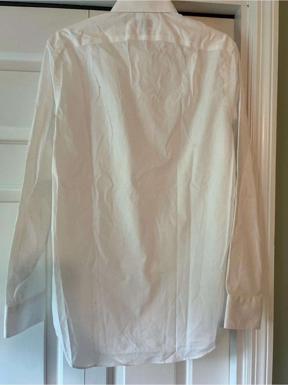 J Crew White Wrinkle Free Long Sleeve Slim Dress Shirt NWT S 14-14.5 #2623